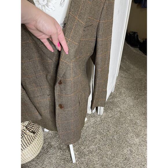 Vintage Brooks Brothers Mens Blazer Sport Coat Jacket Size 44L Wool Cashmere - Picture 3 of 12